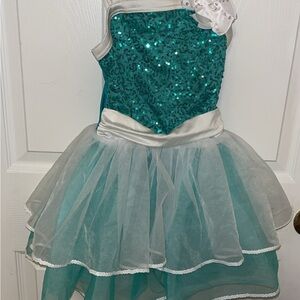 Sparkling Teal Kids Costume Dress